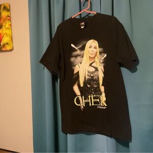 Cher Farewell Tour 2002 Black Graphic Short Sleeve Tee